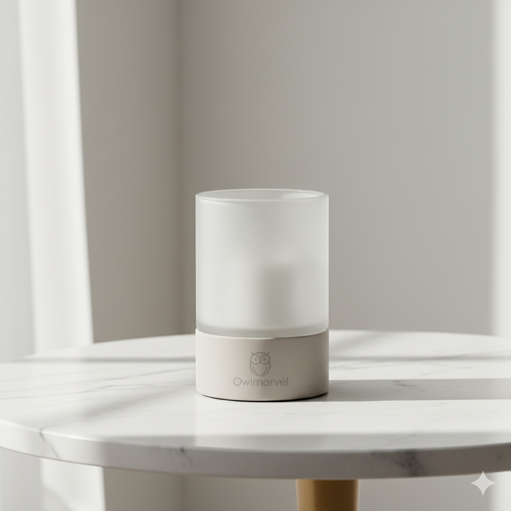 owlmarvel decorative ceramic vase – handcrafted modern accent for living room & bedroom decor