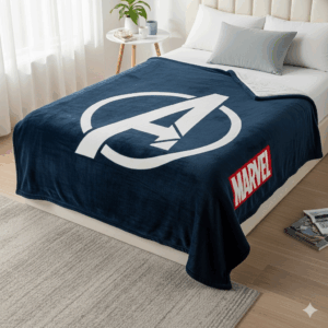 marvel avengers hero print fleece throw blanket – cozy bedding & home comfort
