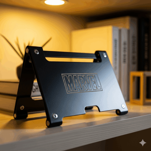 marvel foldable bamboo laptop stand – adjustable portable desk riser for home & office