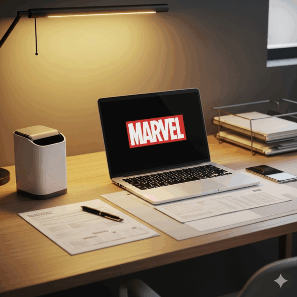 marvel foldable bamboo laptop stand – adjustable portable desk riser for home & office