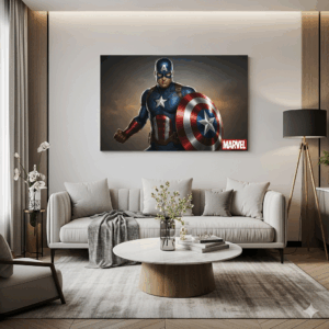 marvel abstract geometric canvas wall art – modern minimalist home decor poster