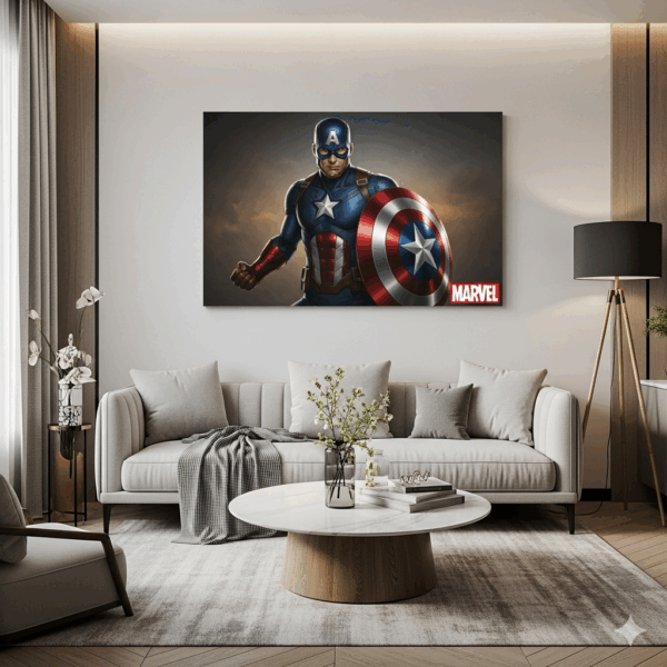 marvel abstract geometric canvas wall art – modern minimalist home decor poster