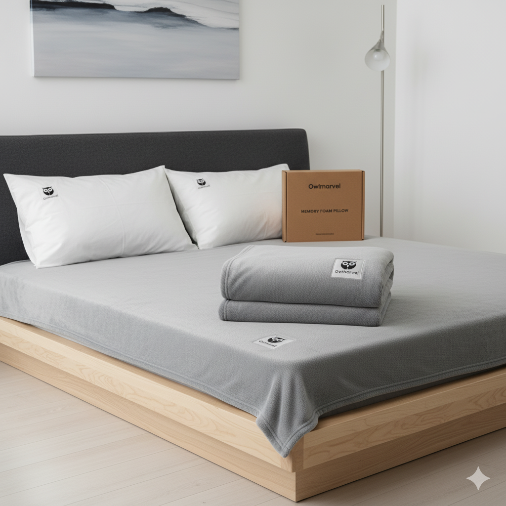 owlmarvel cozy fleece blanket – ultra soft bedding for bedroom & living room comfort