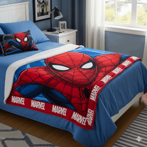 marvel avengers hero print fleece throw blanket – cozy bedding & home comfort