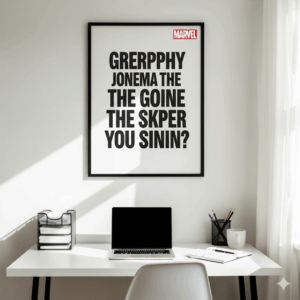 marvel inspirational typography wall poster – motivational minimalist quote print