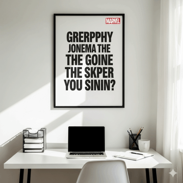 marvel inspirational typography wall poster – motivational minimalist quote print