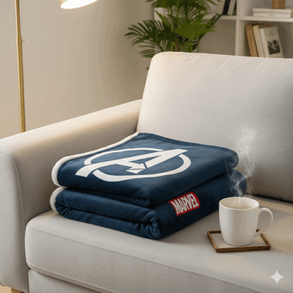 marvel avengers hero print fleece throw blanket – cozy bedding & home comfort
