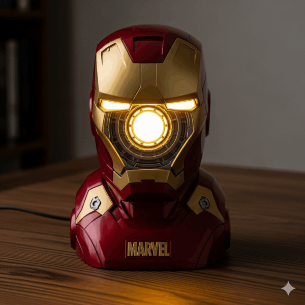 marvel iron man led desk lamp – superhero decorative accent lighting for home