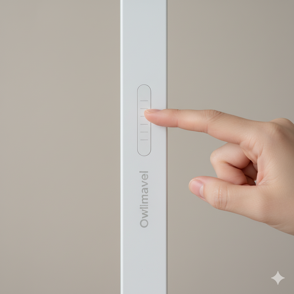 owlmarvel smart led desk lamp with wireless charging – adjustable light for home & office